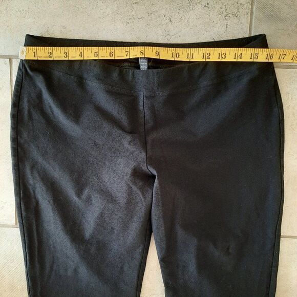 Eileen Fisher Black Wide Leg Pants Size Medium - Picture 4 of 7